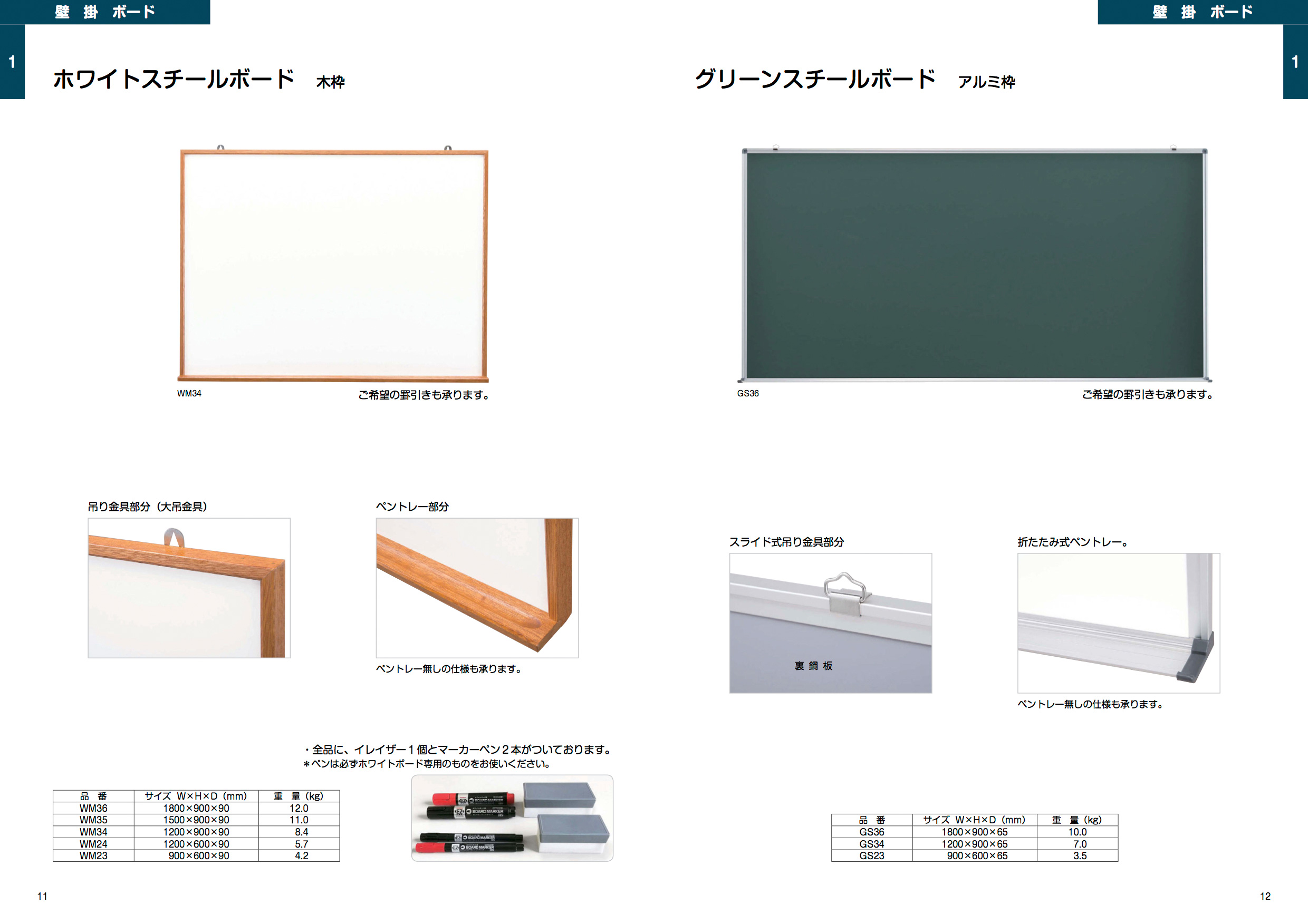 西口校具製作所 | 壁掛ボード